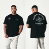 Hommes T-shirts D'été T-shirts Gym Courir Entraînement Coton Col Rond Surdimensionné T-shirt De Mode Hommes Vêtements Fitness Vêtements Top 230424