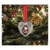 Décorations de Noël Fournitures en gros Sublimation Blanks Angel Wing DIY votre propre image et ornement de fond Sn5304 Drop Delive Dhayb
