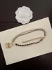 2023 Luxur Design New Black Leather Pearl Bag Halsband I överensstämmelse med ZP Material Women's Fashion Halsband