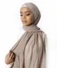 Etnisk klädbubbla vanlig halsduk/bomullshalsduk fransar kvinnor mjuk solid hijab ljuddämpare sjalar stora pashmina wrap halsdukar 100 190 cm