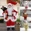 Christmas Toy Supplies Cute Santa Claus Standing Doll Christmas Tree Figurines Plush Toy Ornament Xmas Holiday Party Decor Supplies Children'S Gifts 231124