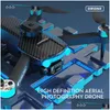 Drones LS-XT204 Mini Drone 4K Professionnel 8K HD Caméra Obstacle Évitement Aérien Pographie Sans Brosse Pliable Quadcopter Cadeau Jouet Drop Ot4Gf