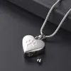 Chokers IJD8455 Dog Paw On My Heart Stainless Steel Cremation Jewelry Pendant For Ashes Loss Of Pet Keepsake Memorial Urn Necklace 231124