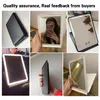 Compact Mirrors LED Makeup Mirror 10x Magnifying Mirror with Lights Portable Foldable Travel Desk Vanity Table Bath Bedroom Mirrors Makeup Tools 231124