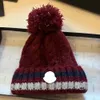 Modeontwerper hoeden heren en dames beanie herfst/winter thermisch gebreide ski -merk motorkap hoogwaardige schedelhoed warme pet