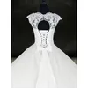 Eleganti taglie forti Abiti da sposa a linea per donne Sweetheart Applique Court Train Abiti da sposa Seconda festa di abbigliamento festa di abbigliamento Vestitidos Devide 4 403