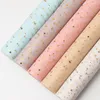 Gift Wrap 5Y Moon & Star Net Yarn Satin Roll Tuzzy-muzzy Flower Packing Wrapping Wedding Bouquet Flowers Packaging Materials