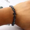 Strand Original Energie Pyrit Perlenarmband Männer Reiki Chalkopyrit Hämatit Naturstein Armbänder für Frauen Yoga Balance Handgelenk Schmuck