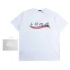 Ensemble de vêtements de sport à manches courtes pour hommes et femmes de créateurs de luxe Shirt High Edition 23 Early Spring Nouveau T-shirt à manches courtes Coke Wave Graffiti Print Trend and Lovers