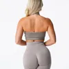 BRAS NVGTN Limitless Ribbed Seamless Halter BH Womens Open Back Sports Backless Yoga Workout Under Tops Fitness Gym 231124