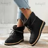 Stivali invernali caldi stivali da pane stivali corti moda 2023 nuova tendenza stivali da neve piatti scarpe con plateau Goth Botas De Invierno Para Mujer T231124