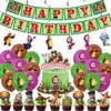 Neue Mädchen und Bär Thema Geburtstagsfeier Dekorationen Cartoon Party Supplies Luftballons Einweggeschirr Sets für Kinder Mädchen Geschenk Tasse