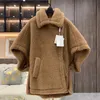 Manteau Cape en fausse fourrure pour femme, ours en peluche, châle Max en fourrure d'alpaga, en laine, ample, Version correcte, 231123