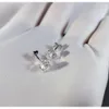 PUSHI Commercio all'ingrosso più recente sei poli 0,5 1 ct taglio rotondo oro puro materiale diamanti moissanite orecchino per uomo donna