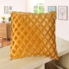Designer 1pc Cozy Cushion cover, 100%polyester PV Fleece Diamond Pattern, Pillowcase, For Living Room,Bedroom Car, Sofa,without cushion core ZY231119001PPV