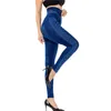 Leggings Femmes LJCUYAO Type Push Up Sans Couture Taille Haute Et Jambe Femmes Exercice Mesh Respirant Fitness Costume Creux Denim Artificiel Jeans 230424