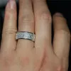 Fedi nuziali Brillano argento e oro Colore Anello da donna Rotondo intarsiato Anello con zircone bianco per donna Uomo Fidanzamento Gioielli da sposa Regalo 231123