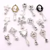 Nail Art Decorations 10 Pcs Pack Metal Pendant Gold Silver Charm For Shiny Jewelry Tassel Accessories 231123