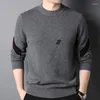 Men's Sweaters Woolen Sweater Winter Warm Pure Wool Thickened Pullover Crew Neck Long Sleeve Cashmere