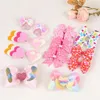 Hair Accessories Ncmama Valentine's Day Clips For Girls Heart Love Printed Bows Hairpins With Glitter Headwear