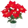 Decorative Flowers Poinsettia Bouquet Artificial Red Christmas Poinsettias With Foil Wrap For Table Centerpieces