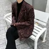 Men's Suits Spring Retro Blazers Mens Suit Jackets Dark Harajuku Leopard Print Clot Male Ruffian Handsome Fried Street Top Loose Small Coats