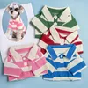 Hundkläder Summer Fasion Striped Pet T-shirt Classic Lovely Pullover Clothing Soft Breattable Shirt Clothes Suply