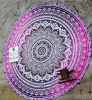 Okrągły ręcznik plażowy hipis boho mandala koc indyjski rzut bohemijskim stołem dekoracje jogi mata medytacja piknik zz