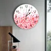 Wall Clocks Pink Bubble Balloon Living Room Decoration Clock Art Silent Round Watch For Home Decor