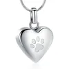 Chokers IJD8455 Dog Paw On My Heart Stainless Steel Cremation Jewelry Pendant For Ashes Loss Of Pet Keepsake Memorial Urn Necklace 231124