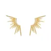 Roxi 14K Solid Gold Biżuteria Osobowość Linia Sun Ray Fashion Studs For Kobiety