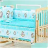 Beddengoed sets 6 stcset baby crib bumpers kind set cartoon katoenen beddengoed inclusief kinderbladkussen zt57 220531 drop levering kids m dh8mi