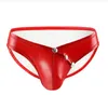 Brief in pelle luminosa per maschi in pvcing in pvc sexy biancheria intima sexy colori rosso nero