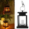 Solar Powered LED Candle Light Table Lantern Hanging Lawn Lamp For Garden Outdoor H0909291x