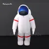 Adult Wearable Walking Inflatable Spacesuit White Astronaut Costume 2m Blow Up Spaceman Suit For Theme Party Show