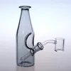 Art électrolytique 4 couleurs Conception simple Bong à eau en verre / Narguilé en verre soufflé à la main avec banger à quartz à 45 degrés