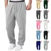 Pantalons pour hommes Pantalons de survêtement doublés en polaire pour hommes Large jambe droite Bas Joggers Oversize Vêtements masculins