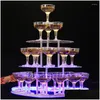 Vinglasögon Champagne Tower Cups för bröllopsfest förtjockad akryl kopp bägare firande öppning bar accessor droppleverans hem dhgks
