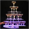 Wine Glasses Champagne Tower Cups For Wedding Party Thickened Acrylic Cup Goblet Celebration Opening Bar Accessor Drop Delivery Home Dhgks