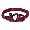 Bracciale con polsino in corda intrecciata per uomo Donna Braccialetti nautici leggeri con chiusura a ferro di cavallo in acciaio inossidabile Gioielli di moda Drop Dhnxe