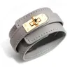 Popular Multicolors Wide PU Leather Cuff Bracelet for Women