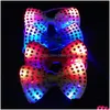 Party Decoration Adts Child Sequins Led Necktie Light Up Neck Tie Luminous Bowtie Flashing Favor Christmas Halloween Club Bar Stage Dh5Ae