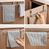 New Stainless Steel Towel Rack Door Back Towel Hanging Holder Bathroom Punch-free Towels Hooks Home Support Kitchen Organizer