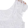 Damskie stroje kąpielowe hirigin kobiety bikini ukryć sukienka z krótkim rękawem zwykłym z ramiączki Sheer Smock Ladies Cutouts Floral Lace Beach Coverwomen