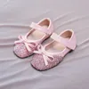 Sneakers Baby Girls Shoes Leather Flats Princess Bling Dress For Party Wedding Stage Performance Children Toddlers 230424