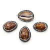 Charms Gohemian Conch Pendate Vintage Shiny Inlade Afinestone Women's Shell Diy Jewelry