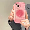 Дизайнерский силиконовый телефон Case Pink Rose подходит для iPhone 14 13 12 Pro Max 11 14plus Soft Case Anti-Fall Phone Case