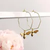 Pendientes colgantes, joyería de aro de abeja de Color dorado para mujer, abalorios femeninos de fiesta personalizados Vintage, accesorios de Piercing para la oreja