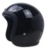 Motorradhelme HelmeCOCASCOS Vintage Fiberglas Helm 3/4 Open Face Chopper Cascos Para Moto 7 Farben erhältlich