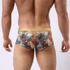 Unterhose wie Ray Gold Edge gedruckte Herren -Boxer -Shorts weich glatt modische sexy Außenhandel Unterwäsche Großhandel B122